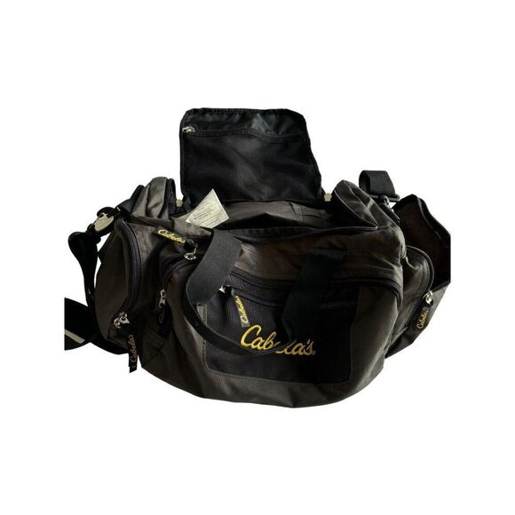 Cabela's Fishing Tackle Bag With Adjustable Shoulder Strap & Multiple Zipper Poc - Picture 1 of 10
